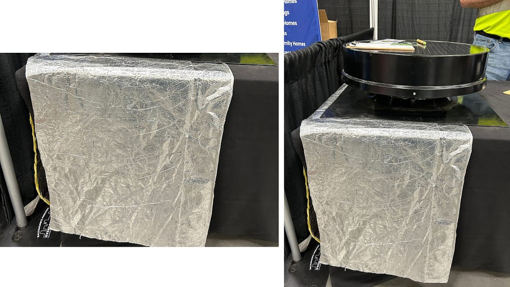 Attic Wise AtticShield reflective foil insulation demo at the Virginia Beach Home Show