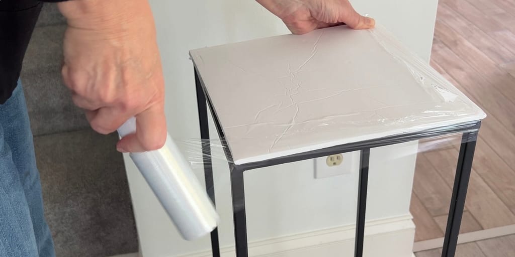 USE STIFF FOAM BOARD SECURED WITH STRETCH WRAP TO PROTECT FROM SCRATCHES