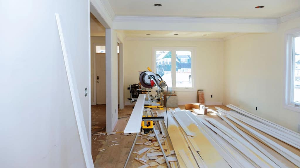 interior renovation work with trim installation as part of home upgrades that add value before selling