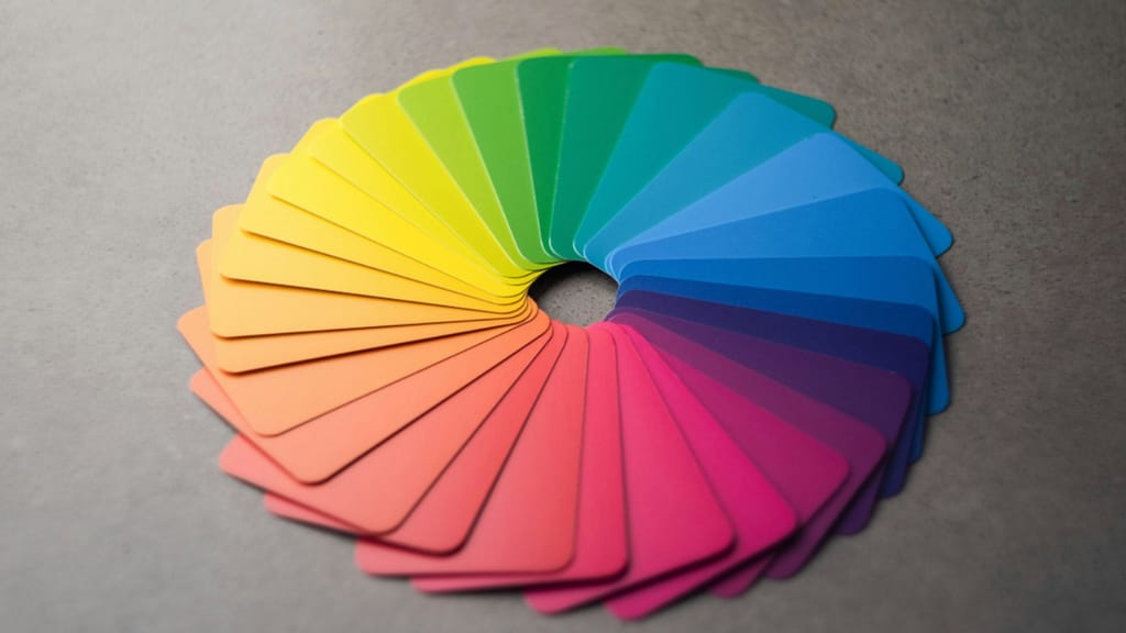 colour wheel demonstrating colour theory in spatial design