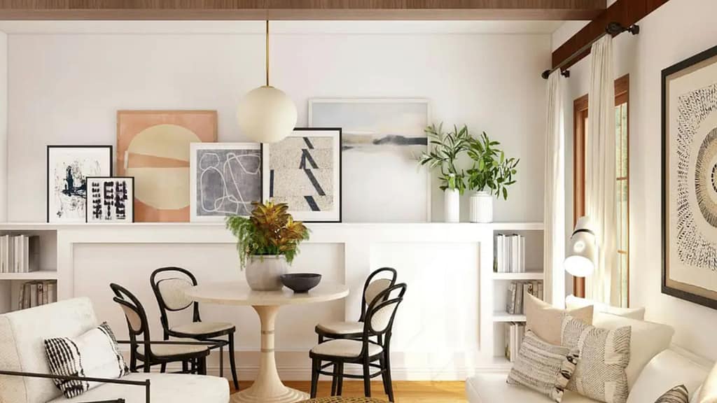 spatial design in living space with balanced layout and furniture arrangement