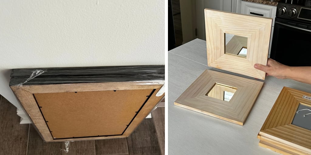 Packing and stacking small picture frames safely for moving