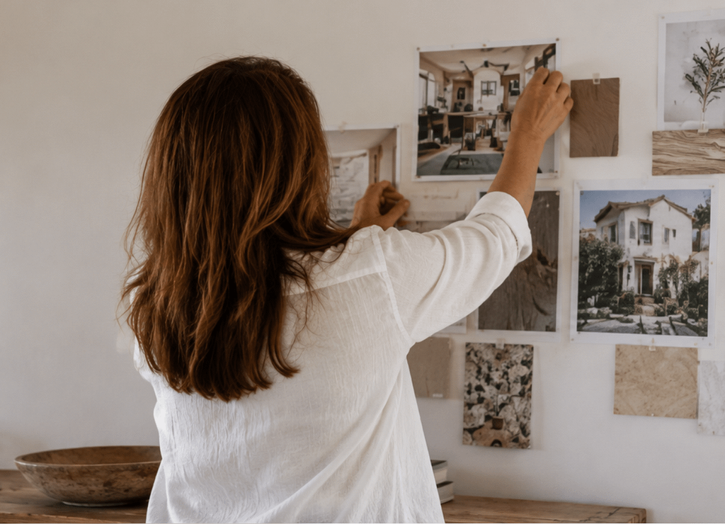 Lisa pinning up images for GPI