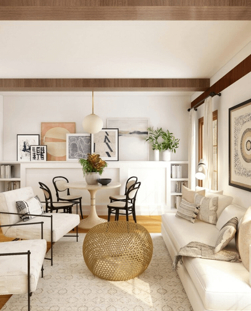 small space home staging with smart furniture arrangement