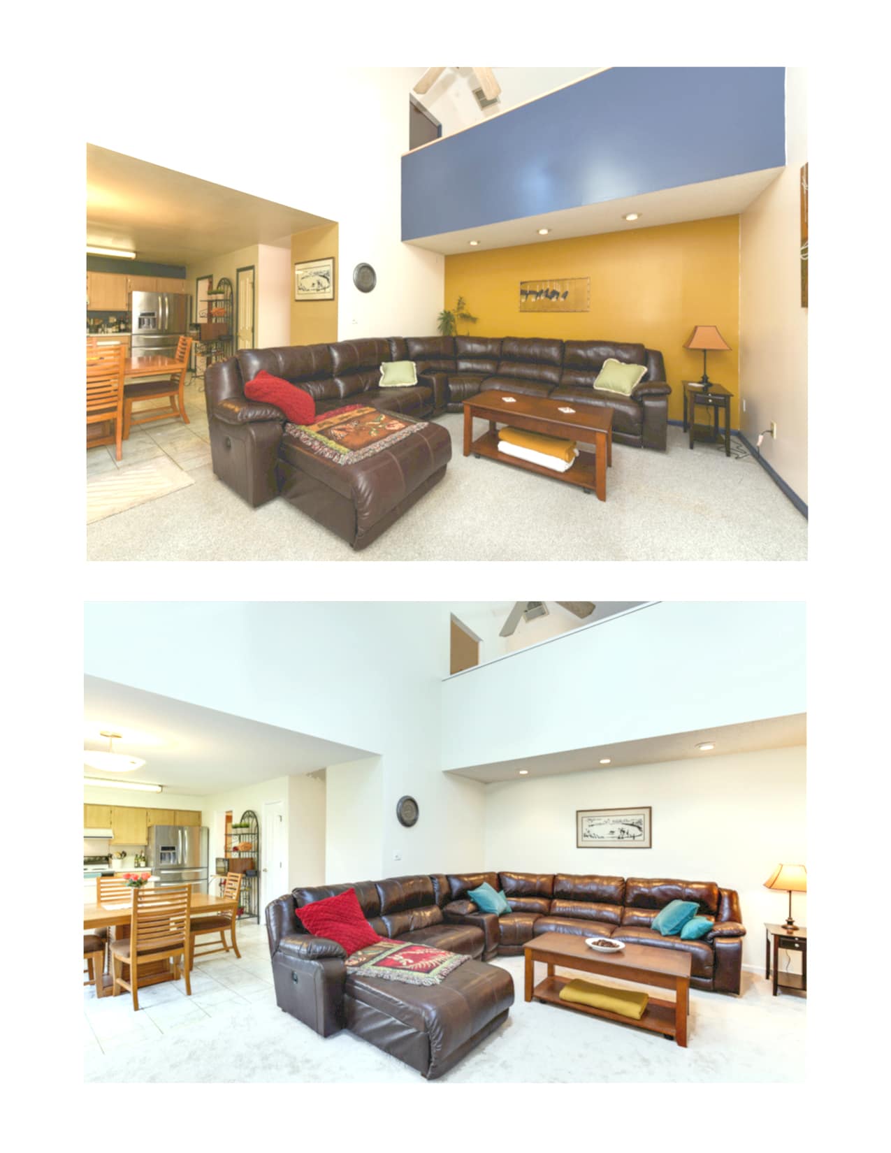 Living room after painting as part of home staging
