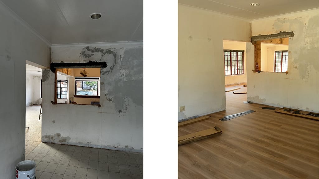 Once the floors went in, the house finally started feeling less like a project and more like a home.